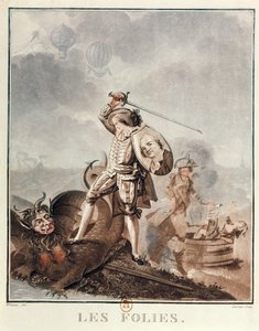 Figaro em combate com uma harpia, c.1786 (aquatinta)