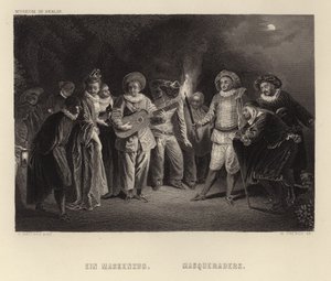 Masqueraders de Francois Louis Joseph Watteau