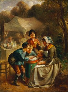 O vendedor de brinquedos, 1860 de Francois Louis Lanfant de Metz