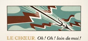Ilustração gráfica do PROMETHEUS acorrentado por Aeschylus, bar. 1941 (estêncil) de Francois Louis Schmied