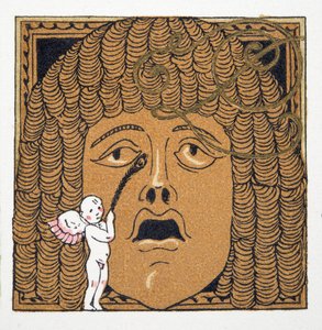 Nariz sendo agradado por Cupido, de Personages de Comedie, pub. 1922 (impressão pochoir) de Francois Louis Schmied