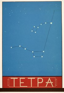Tetpa (constelação), de Prometheus Acorrentado por Ésquilo, pub. 1941 (estêncil)
