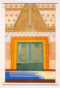 O Portal de Tróia, uma ilustração de "L&39;Odyssee", de Homero, traduzida por Victor Berard, 1929-33