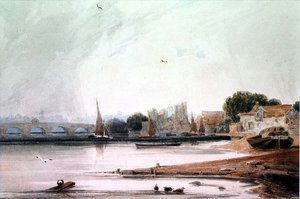 Palácio Lambeth e Ponte Westminster de Francois Louis Thomas Francia