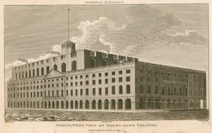 Noroeste, vista, drury, pista, teatro, londres de Francois Louis Thomas Francia