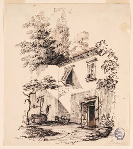 Pátio de uma casa de Francois Marius Granet