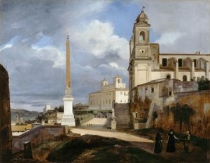 Santa Trinità dei Monti e Villa Medici em Rom de Francois Marius Granet