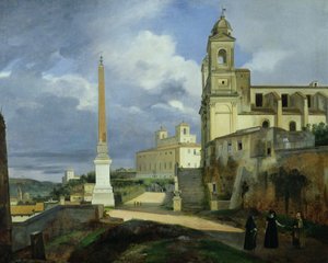 Trinita dei Monti e a Villa Medici, Roma de Francois Marius Granet