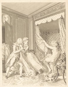 O Indiscreto de Francois Nicolas Barthelemy Dequevauviller after Antoine Borel