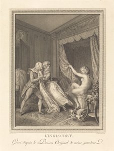 O Indiscreto de Francois Nicolas Barthelemy Dequevauviller after Antoine Borel