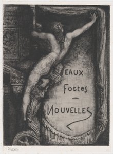 Capa para Eaux Fortes Nouvelles, final do século XIX. de Francois Nicolas Chifflart