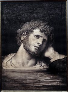 Prato que ilustra o romance "Les travailleurs de la mer" de Victor Hugo (1802-1885): desenho de François Nicolas Chifflart (1825-1901) 1882 Paris, Maison Victor Hugo