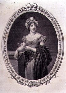 Retrato de Madame de Stael (1766-1817) gravado por John Quartley (gravura)