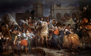 Entrada de Henri IV (1553-1610) em Paris, 22 de Março de 1594. Pintura de François Gerard (1770-1837) de Baron François Pascal Simon Gérard