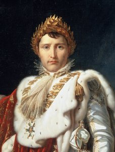 Retrato completo de Napoleão I em traje de coroação, detalhe, c.1805-10 de Baron François Pascal Simon Gérard