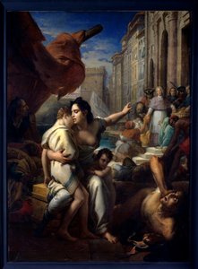 Monsenhor de Belsunce durante a peste de Marselha O eveque Henri Francois Xavier de Belsunce-Castelmoron (Belsunce Castelmoron) (1671-1755) resgatando os doentes durante a epidemia da peste de 1720. Pintura de François Gerard (1770-1837) 1834 Sol. 2,58x1, de Baron François Pascal Simon Gérard