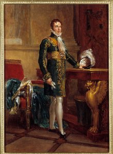 Portrait en pied de Eugene de Beauharnais dit Prince Eugene vice king of Italy then Duke of Leuchtenberg (1781-1824), adoptive son of Napoleon I Painting by François Gerard (1770-1837) 1811 Dim. 0,32x0,23 m - Retrato a todo o comprimento de Eugene de Beauh de Baron François Pascal Simon Gérard