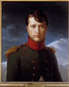 Retrato de Napoleão Bonaparte (1769-1821) pt Premier Consul Pintura de François Gerard (1770-1837) 1803 Sol. 0,62x0,53 m Chantilly, musee Conde - Retrato de Napoleão Bonaparte (1769-1821) como Primeiro Cônsul - Pintura de François Gerard (1770-1837), óleo  de Baron François Pascal Simon Gérard