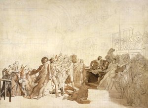 10 de agosto de 1792, c.1795-9 (óleo e grafite sobre tela) de Baron François Pascal Simon Gérard