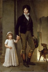 Jean-Baptiste Isabey 1767-1855 e sua filha Alexandrine, 1795. de Francois Pascal Simon Gerard