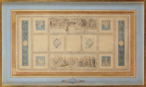 Estudo para o teto pintado da biblioteca do Conservatório, 1812 de Francois Pascal Simon Gerard