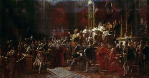 A coroação de Carlos X da França em Reims, 29 de maio de 1825 de Francois Pascal Simon Gerard