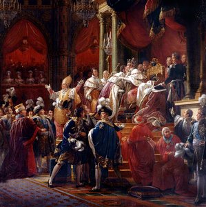 A coroação do rei Carlos X, 29 de maio de 1825 na Catedral de Reims, c.1827 (detalhe)
