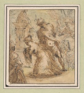 Decapitação de uma santa (Santa Catarina?) de Francois Perrier