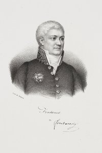 Retrato do escritor Louis Jean-Pierre, marquês de Fontanes de Francois Seraphin Delpech
