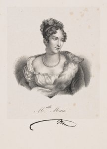 Retrato da senhorita Mars (pseudónimo de Anne Françoise Hyppolyte Boutet Salvetat) de Francois Seraphin Delpech