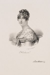 Retrato da rainha Hortense Eugénie Cécile de Beauharnais de Francois Seraphin Delpech