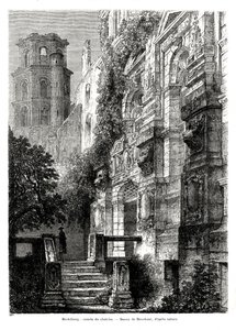 Castelo de Heidelberg, Alemanha, 1886
