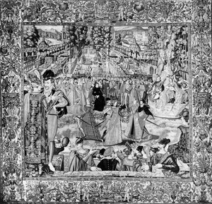 Festival em honra dos embaixadores poloneses na presença de Catherine de Medici (1519-1589) e Henri III (1551-89) de Francois after Quesnel