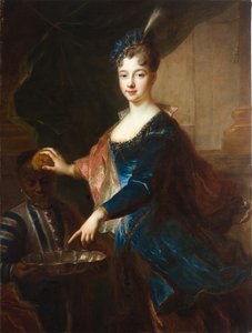 Senhora com um pajem de cabelos escuros de Francois de Troy