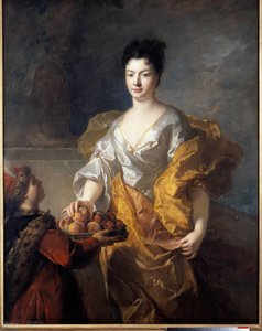 Retrato da Duquesa da Força. Pintura de François De Troy (1645 - 1730)