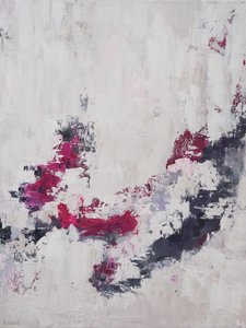 Traços contemporâneos em magenta de Françoise Wattré