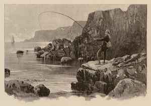 Pesca ao robalo (gravura) de Frank (after) Feller