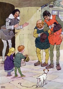 Ilustração para The Babes in the Wood (cor litho) de Frank Adams