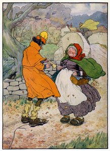 Ilustração para A História do Filho de Tom, o Flautista (cor litho) de Frank Adams