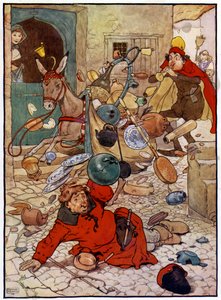 Ilustração para A História do Filho de Tom, o Flautista (cor litho) de Frank Adams