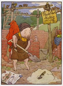 Ilustração para os três porquinhos de Frank Adams