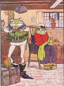 Ilustração de &39;The Frog faria um Wooing Go&39;, de Charles H. Bennett, 1916 de Frank Adams