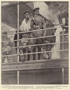 Home-vindo de Lord Roberts, no convés de furacões da SS Canadá