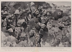 A Batalha de Colenso, o avanço da Brigada do General Hildyard contra o Fort Wylie