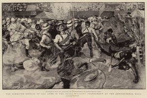 A exibição combinada de todas as armas no Torneio Militar Real no Salão Agrícola de Frank Craig