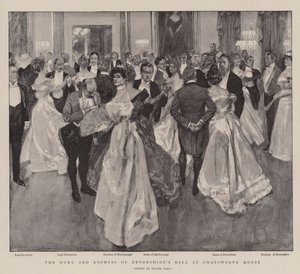 O Duque e a Duquesa do Baile de Devonshire na Chatsworth House de Frank Craig