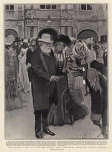 A festa de jardim na casa de Hatfield, Lord Salisbury recebendo príncipes indianos