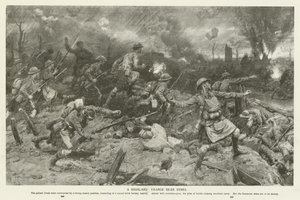 Uma carga nas montanhas perto de Ypres, a Primeira Guerra Mundial de Frank Dadd