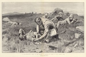 Um herói não-combatente na frente de um cirurgião no trabalho na linha de fogo de Frank Dadd