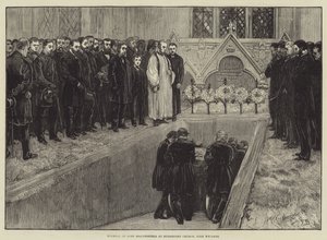 Funeral de Lord Beaconsfield na igreja de Hughenden, High Wycombe